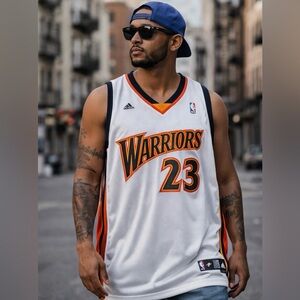 Vintage Jason Richardson Golden State Warriors Adidas NBA Jersey Size 56 3XL